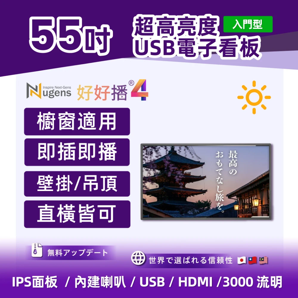 55吋超高亮度電子看板